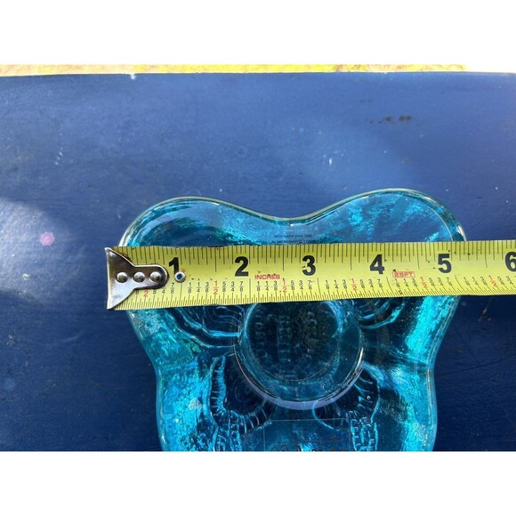 Monna Heavyweight Glass Blue Butterfly Tea Light Votive - Picture 7 of 8